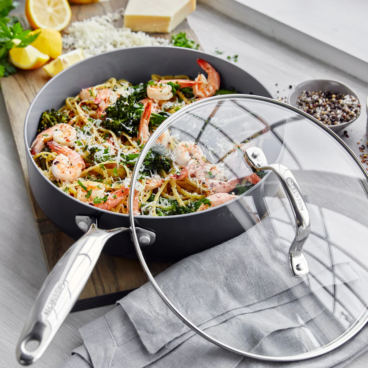 Valencia Pro Ceramic Nonstick 11-Piece Cookware Set | Gray