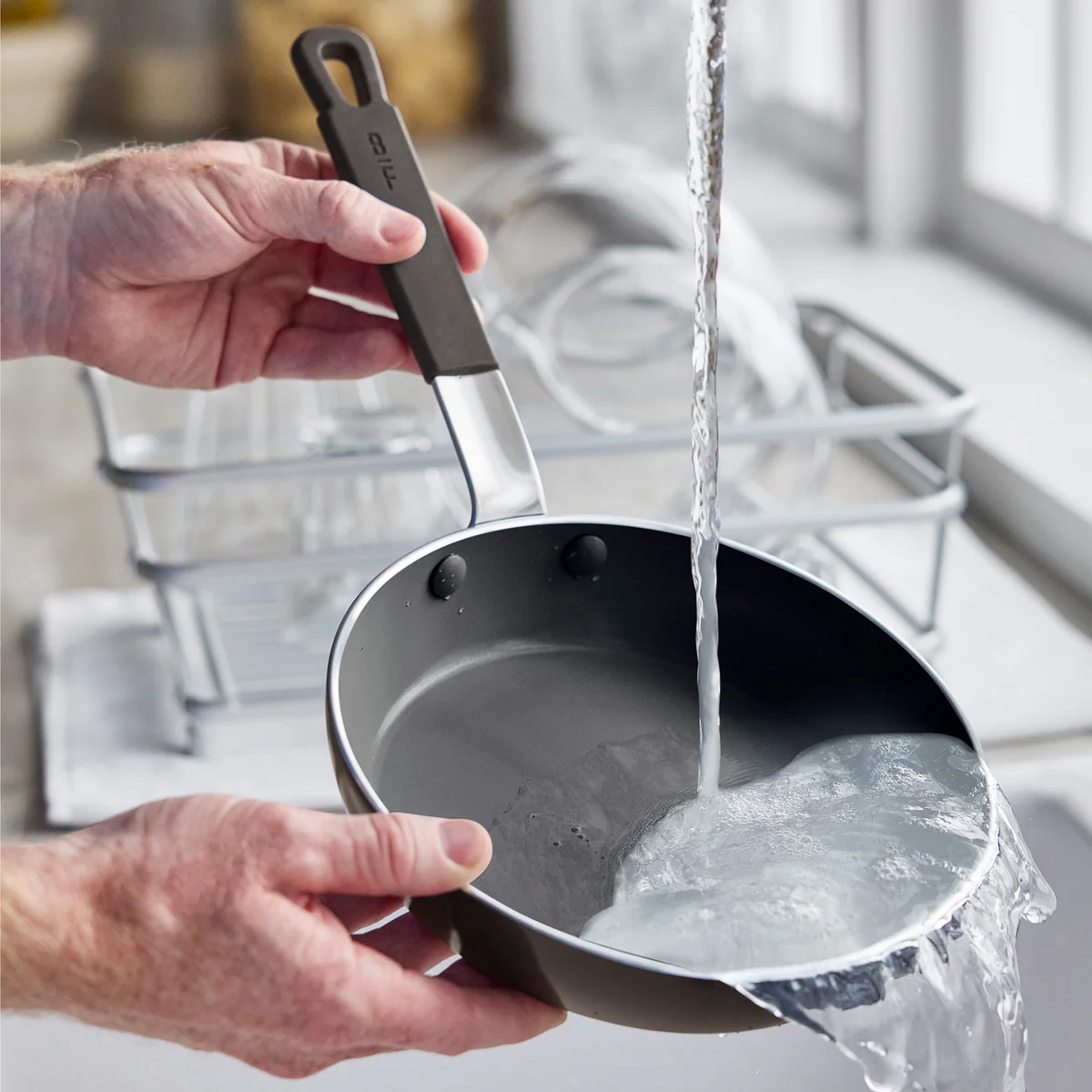 Bobby Flay by GreenPan Professional Ceramic Nonstick 8 and 10 Frypan Set | Black