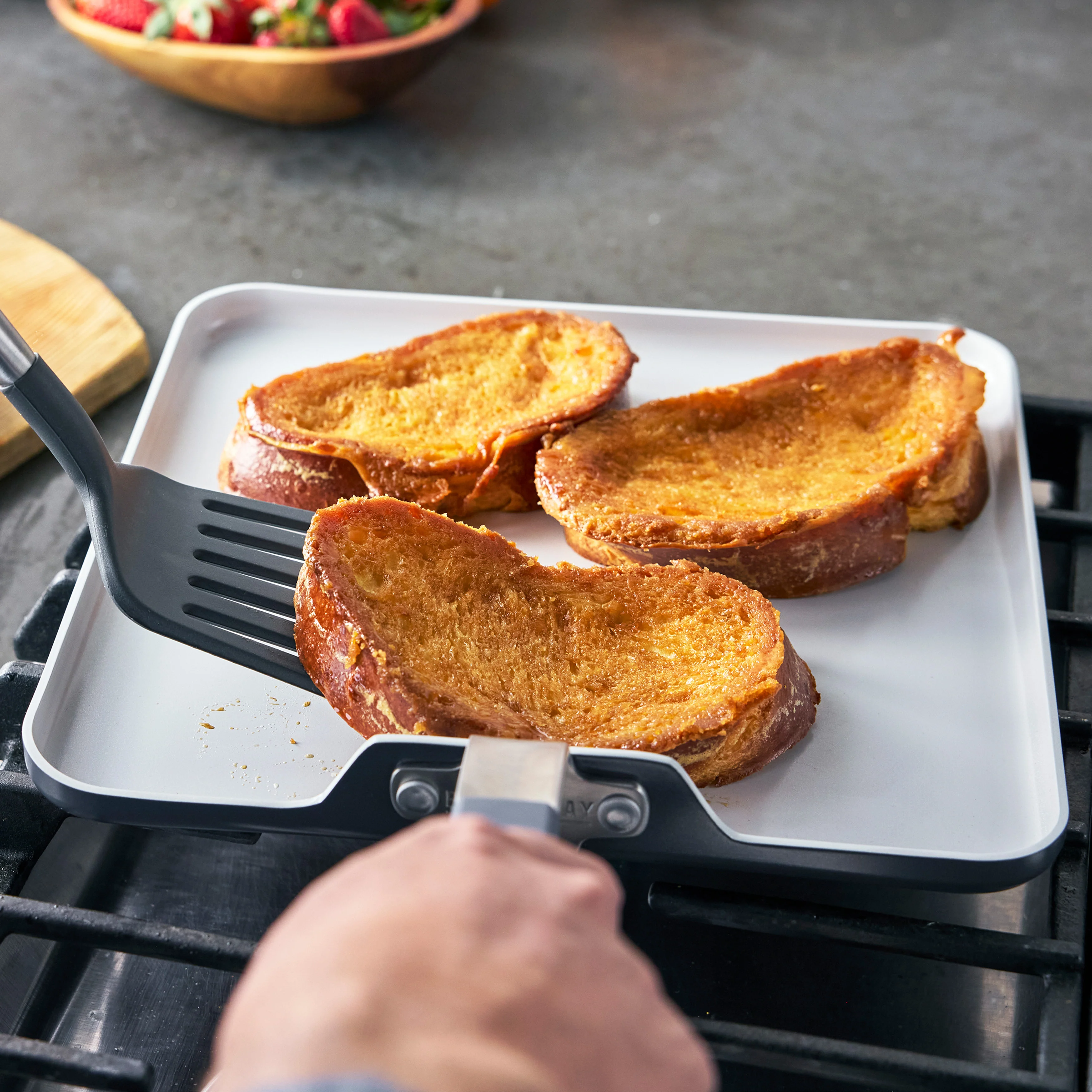 Bobby Flay by GreenPan Professional Ceramic Nonstick 11 Square Griddle | Graphite