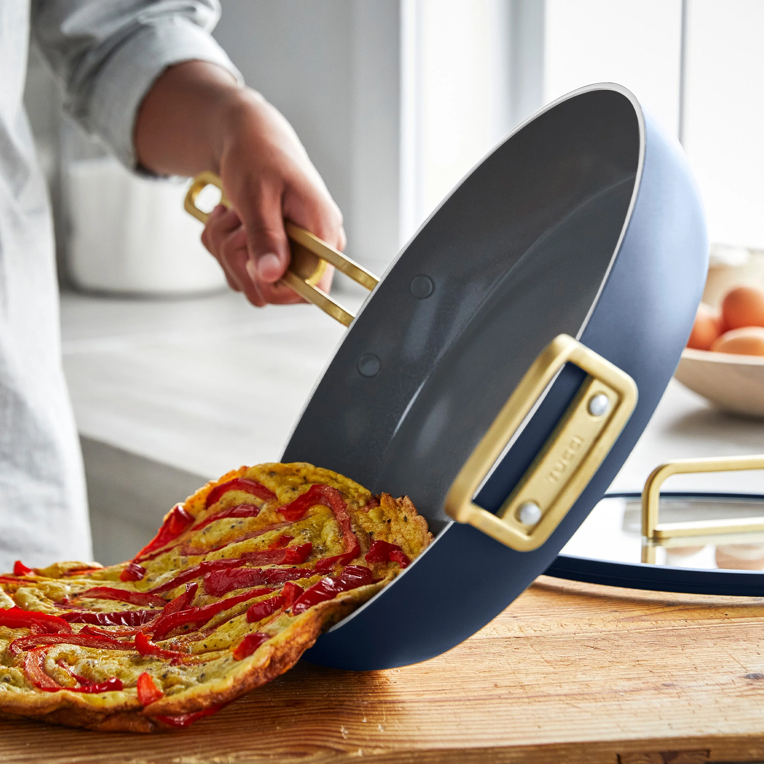 Stanley Tucci™ Ceramic Nonstick 12 Frypan with Lid | Marino Blue