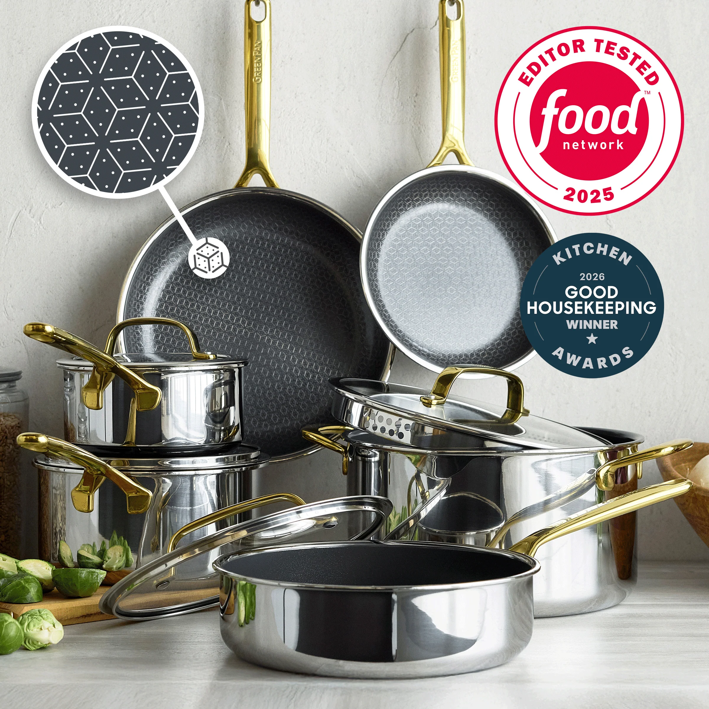 Spectra Gold Thermobond Hybrid Ceramic Nonstick 10-Piece Cookware Set