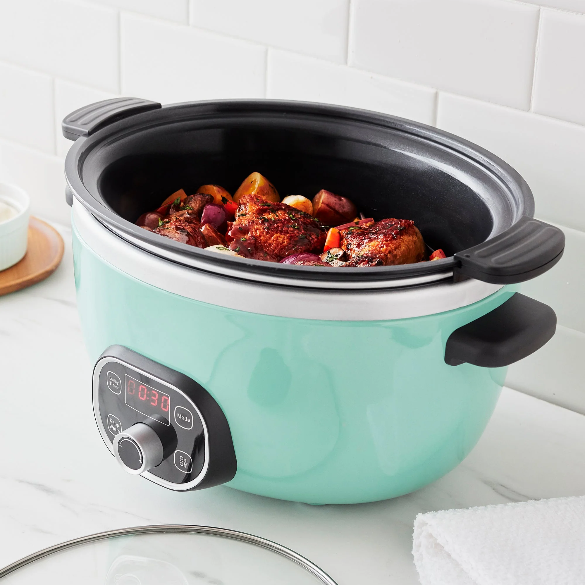 GreenLife Healthy 6-Quart Slow Cooker | Turquoise