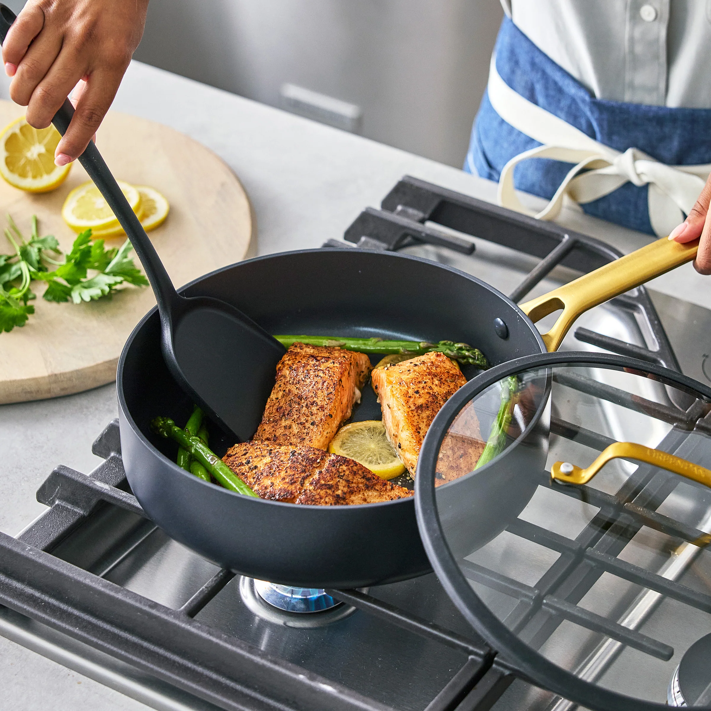 Reserve Pro Ceramic Nonstick 10-Piece Cookware Set | Black