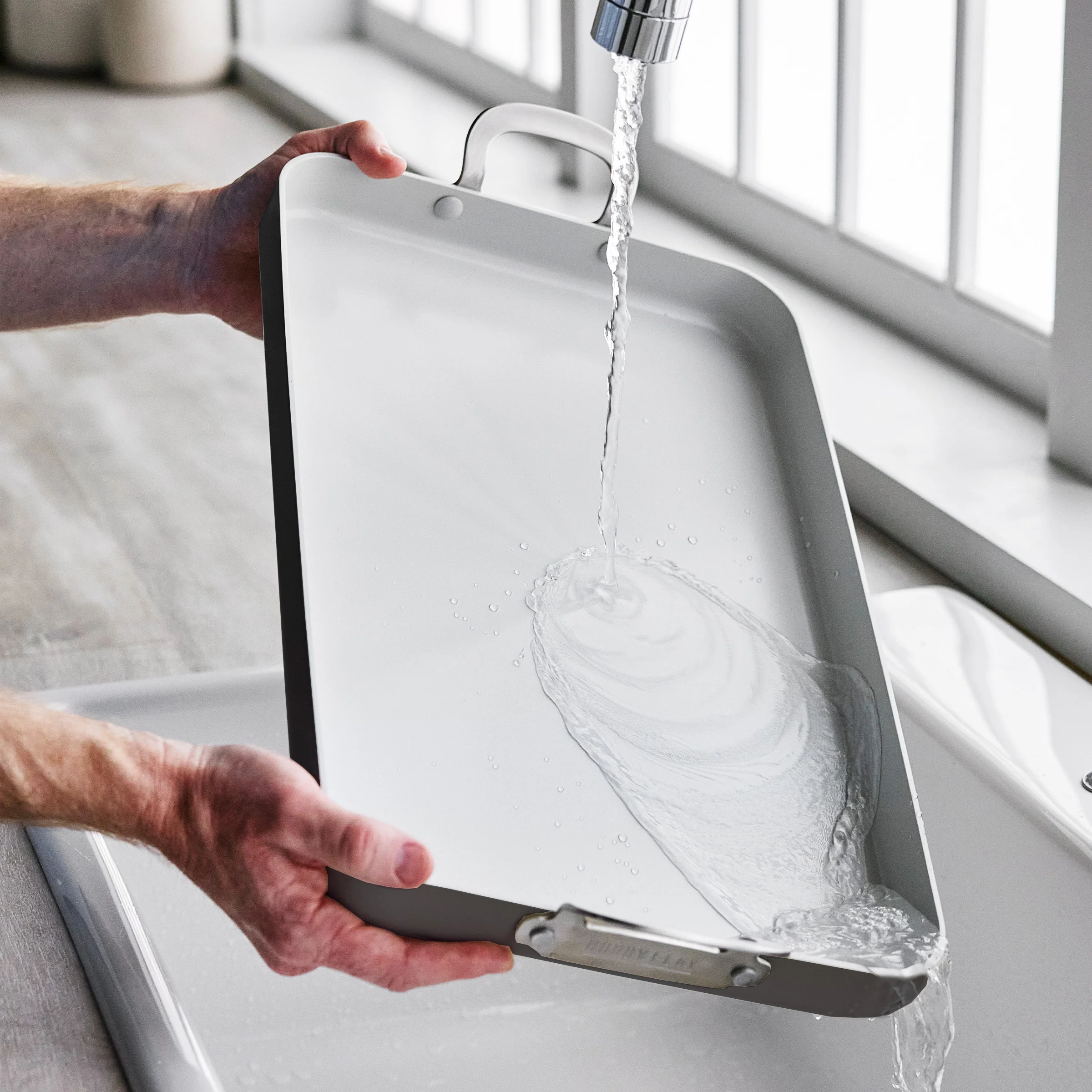 Bobby Flay by GreenPan Professional Ceramic Nonstick 18 x 11 Double Burner Griddle | Graphite