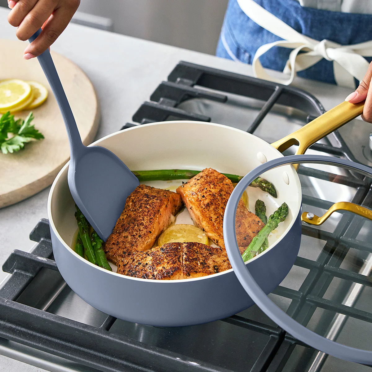 Reserve Pro Ceramic Nonstick 10-Piece Cookware Set | Ocean