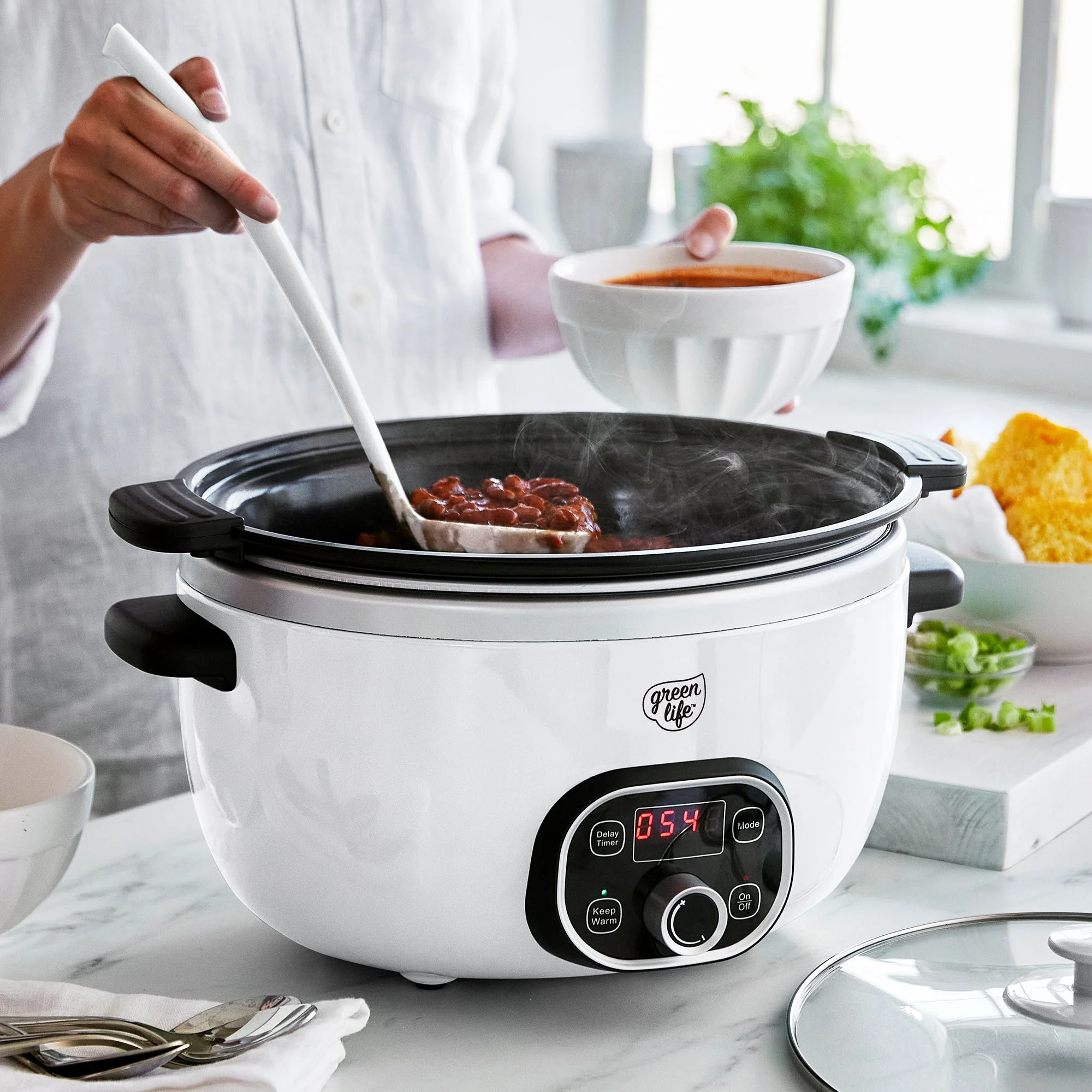GreenLife Healthy 6-Quart Slow Cooker | White