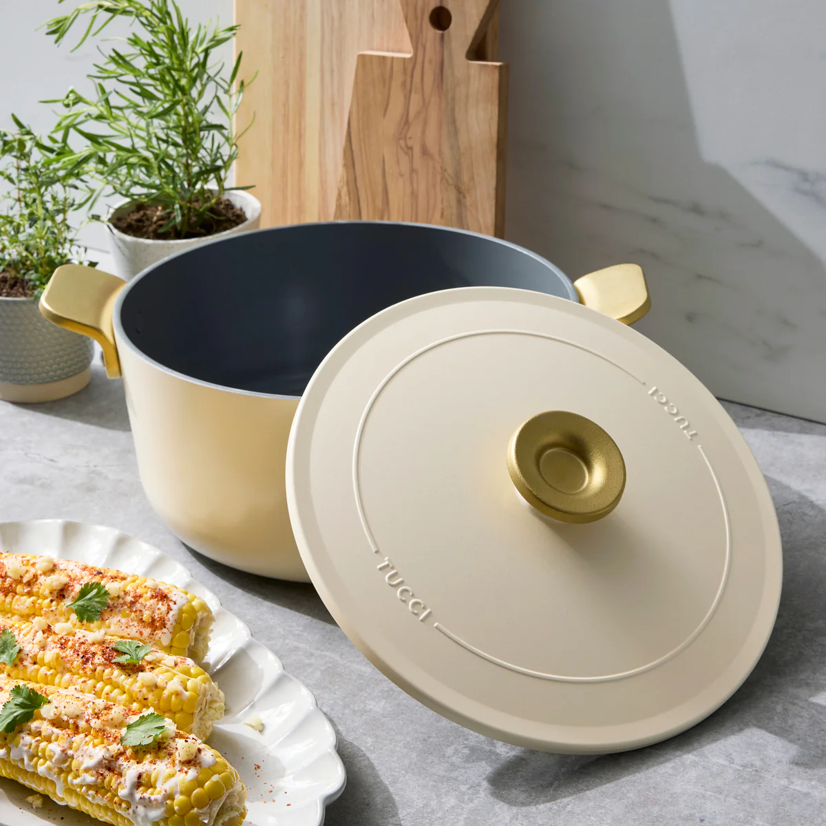 Stanley Tucci™ Ceramic Nonstick 6.5-Quart Dutch Oven | Carrara White