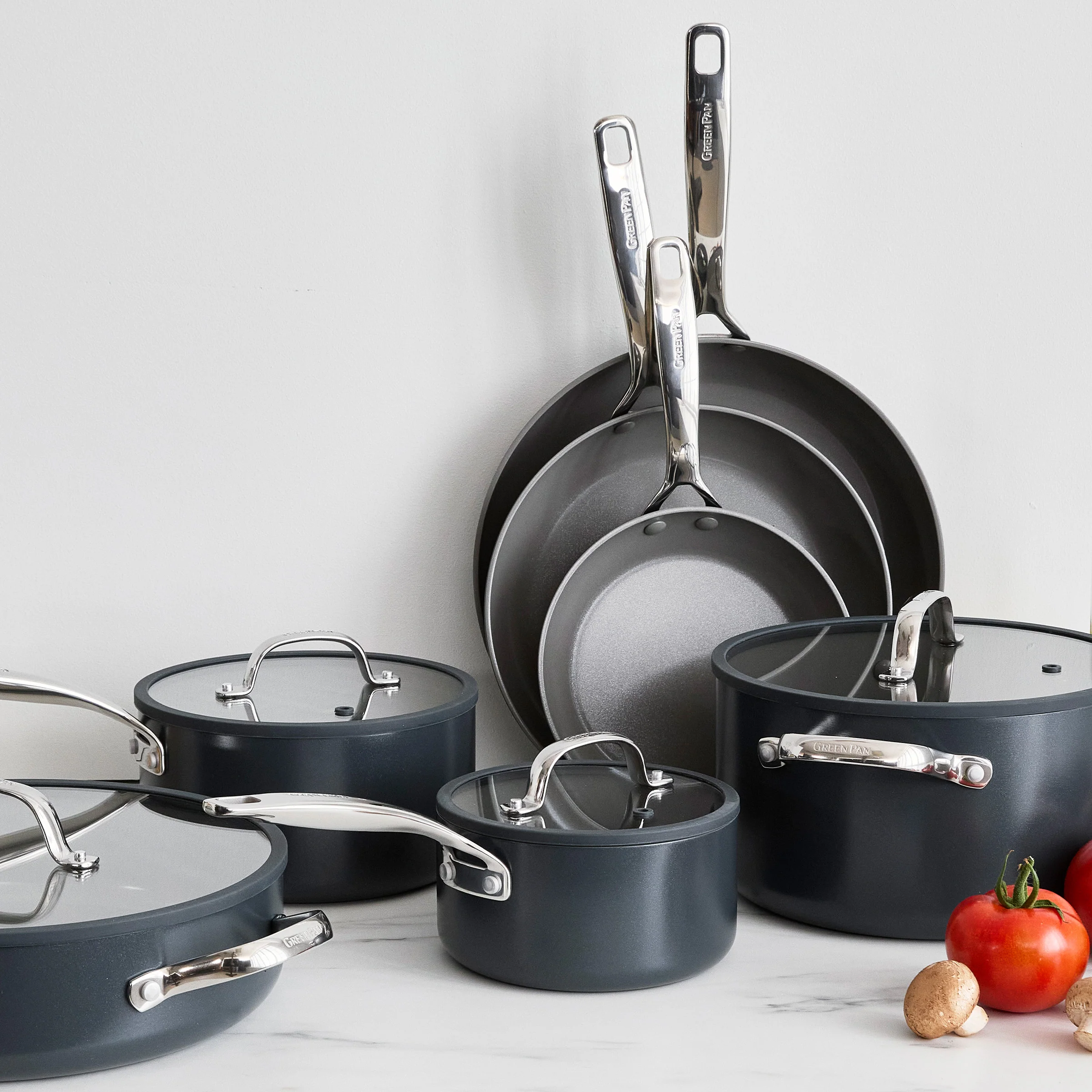 Eras Ceramic Nonstick 11-Piece Cookware Set | Slate