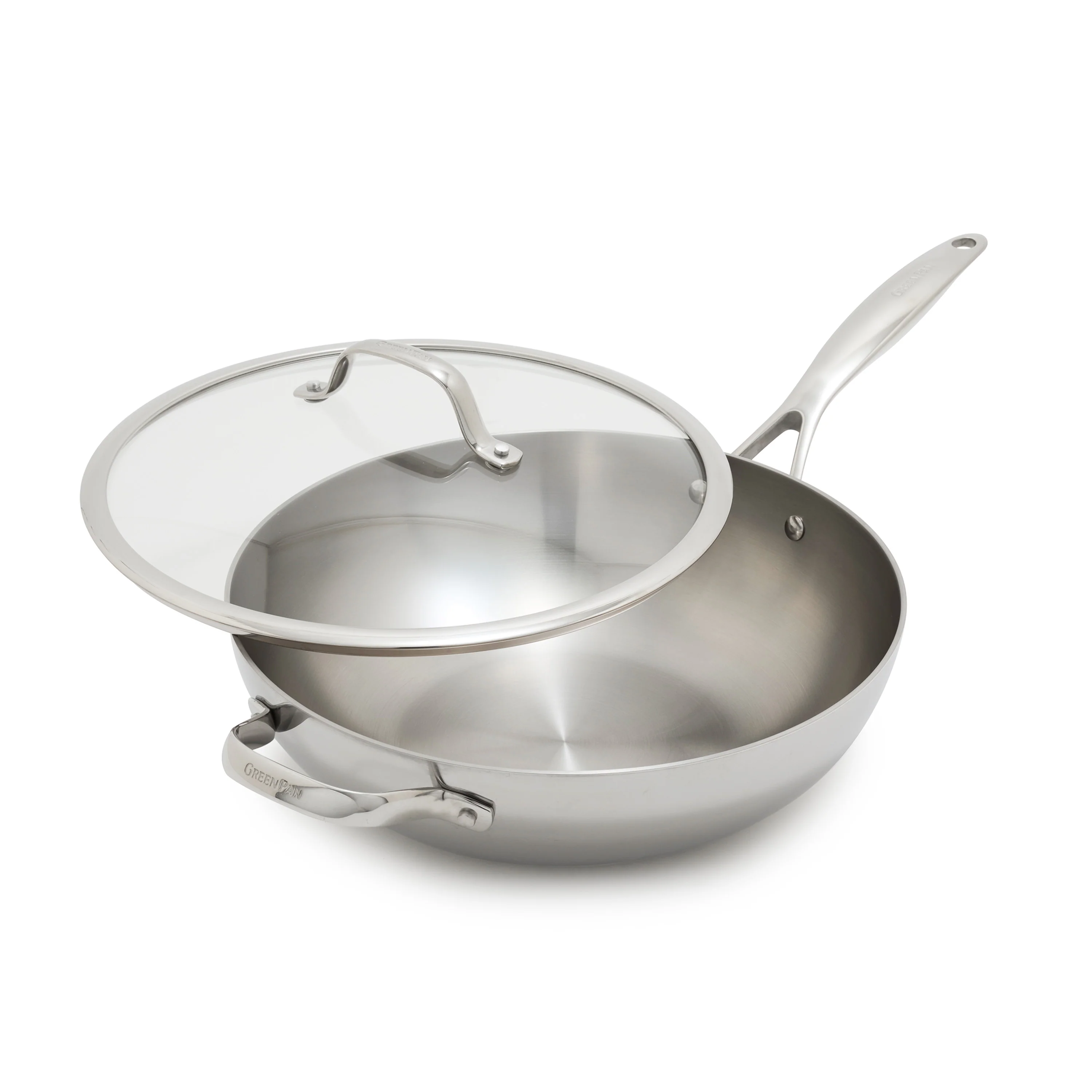 Valencia Pro Stainless Steel Uncoated 12 Wok with Lid