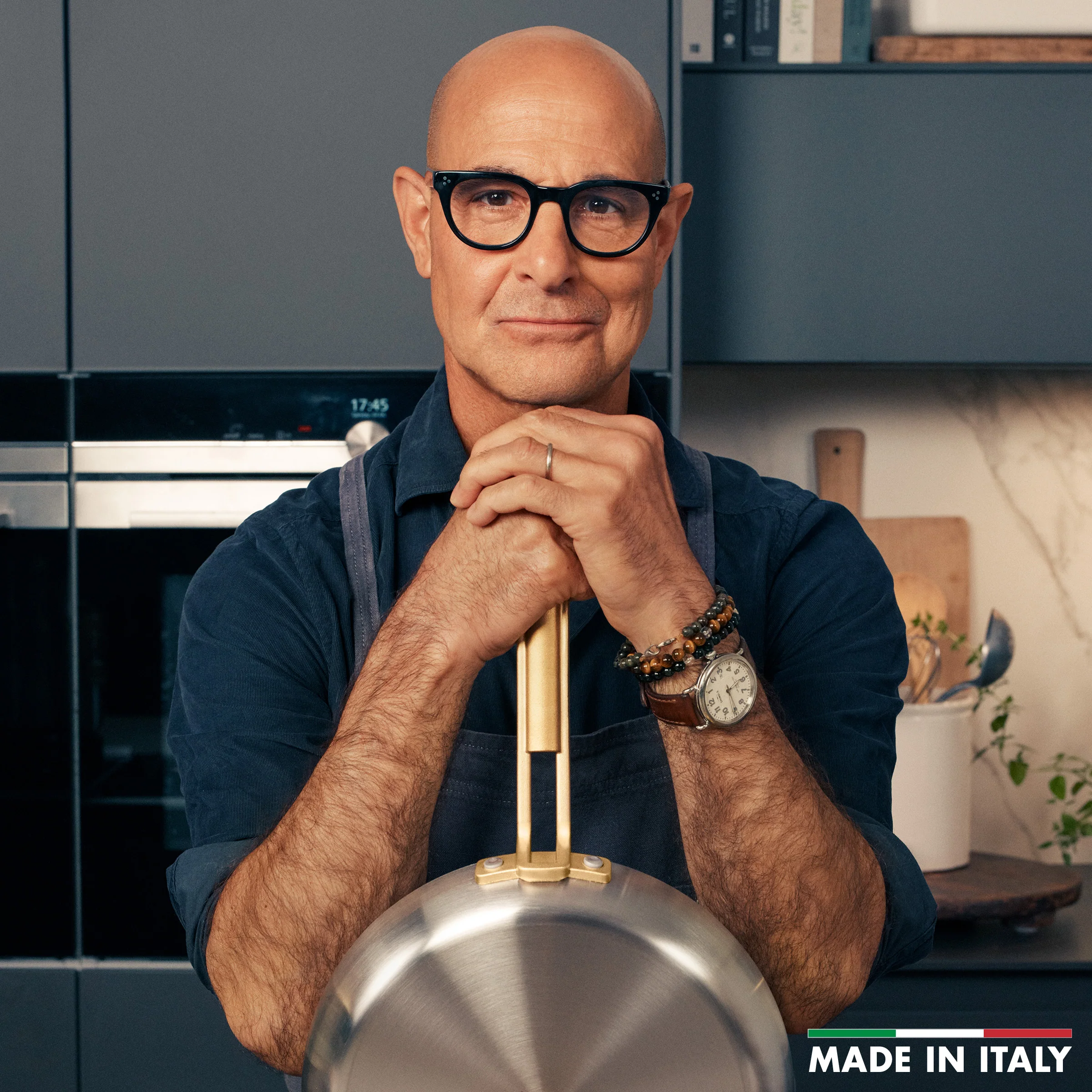 Stanley Tucci™ Stainless Steel Ceramic Nonstick 8, 10 and 12 Frypan Set