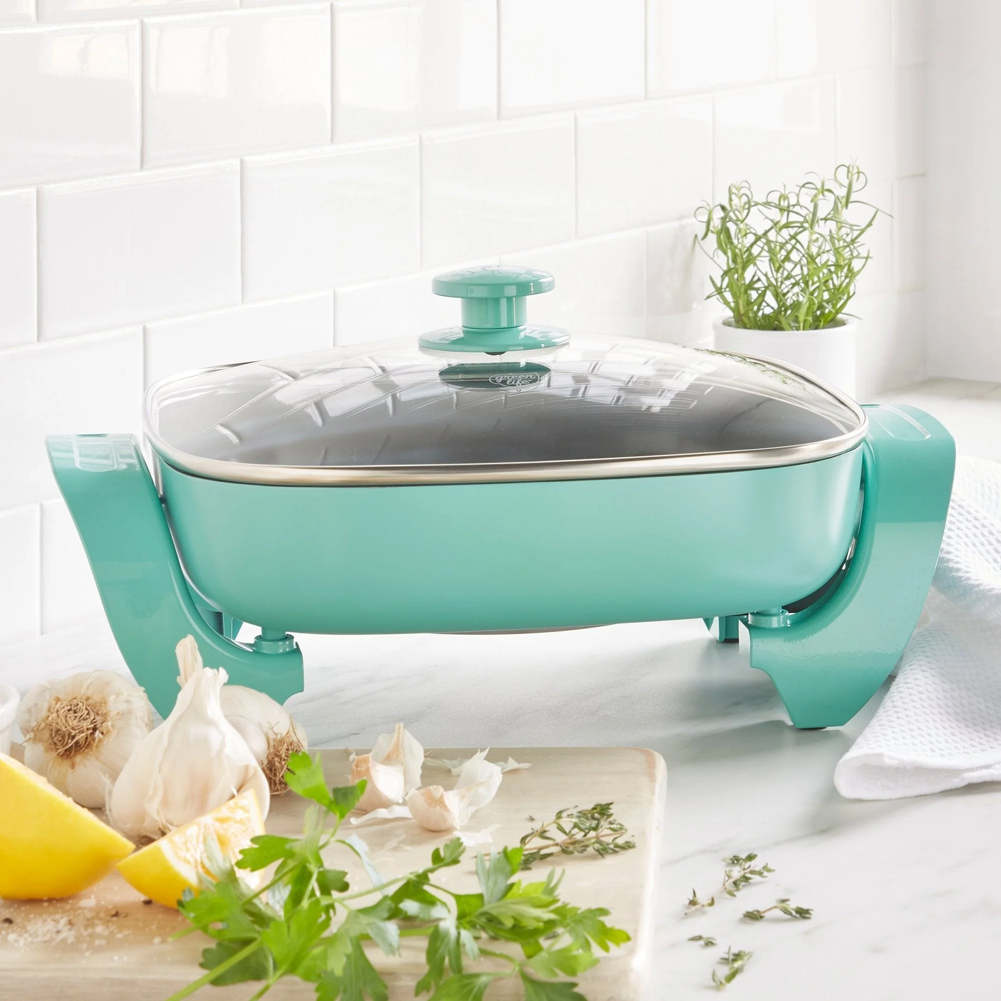 GreenLife Electric Skillet | Turquoise