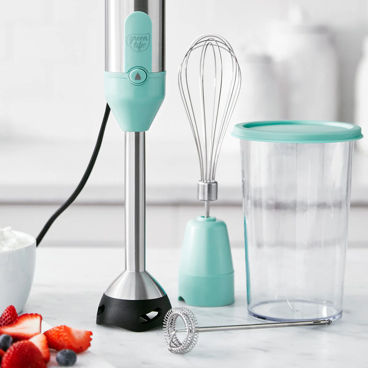 GreenLife Variable Speed Hand Blender | Turquoise