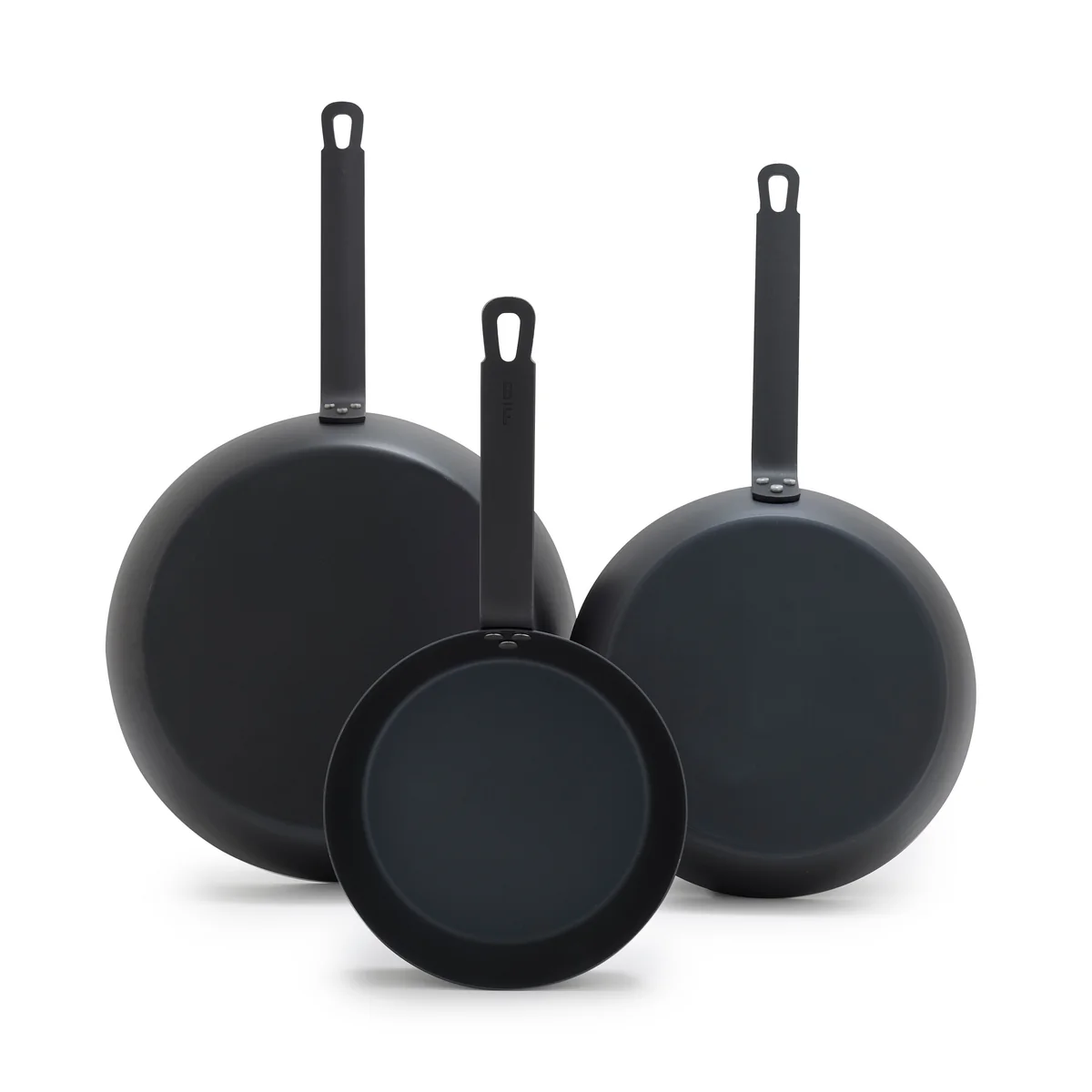 Bobby Flay by GreenPan 8, 10 and 12 Carbon Steel Frypan Set