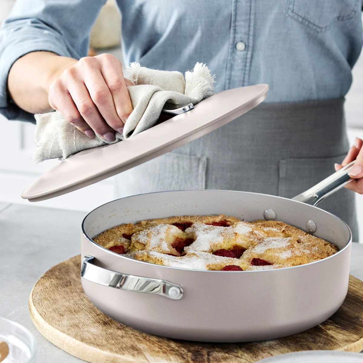 Nova Ceramic Nonstick 3-Piece Cookware Set | Clay