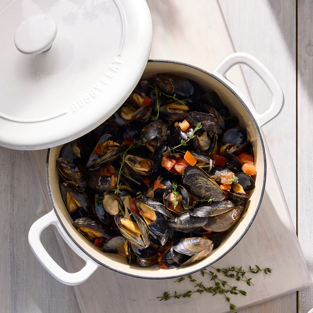 Bobby Flay by GreenPan 5.5-Quart Enameled Cast Iron Dutch Oven | Ivory