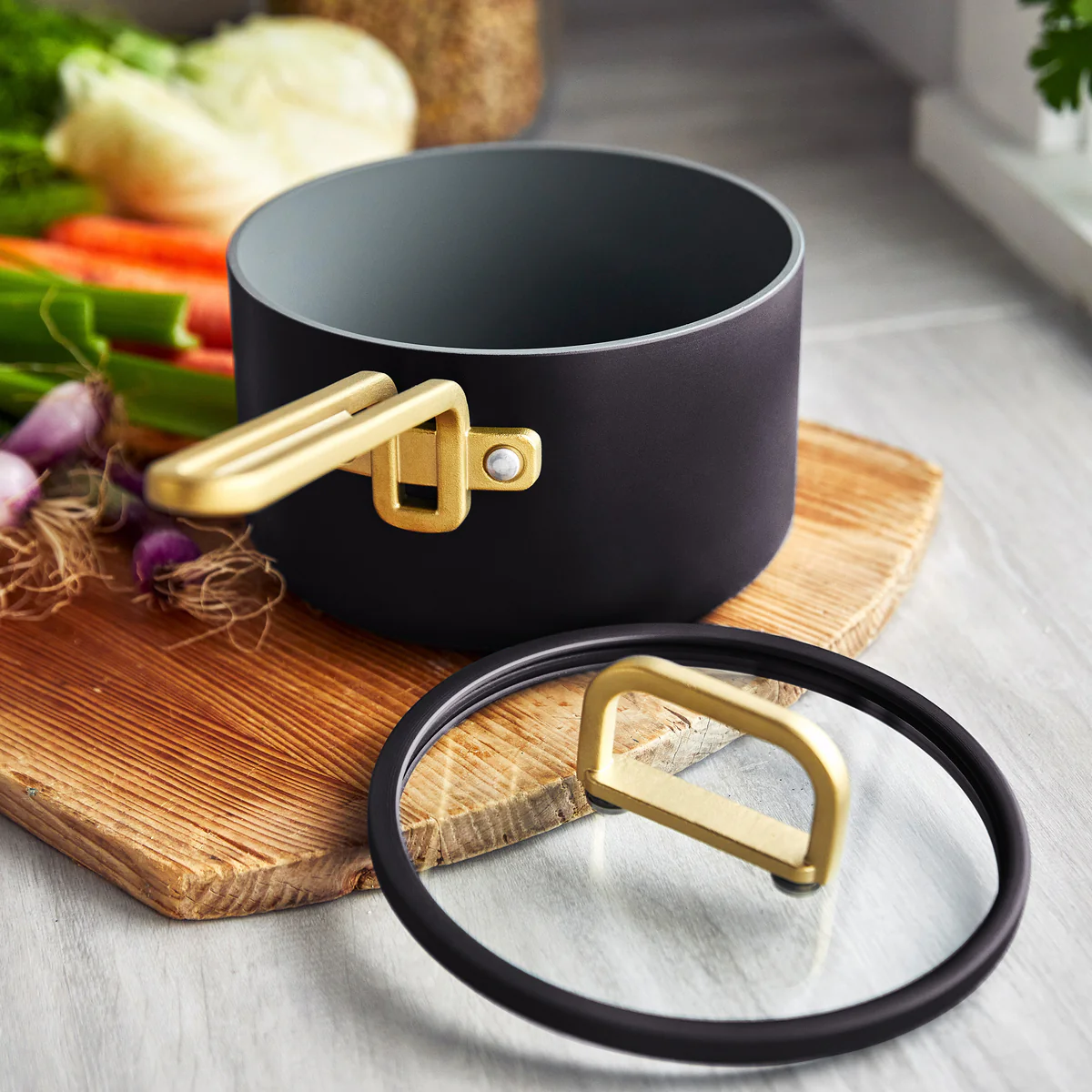 Stanley Tucci™ Ceramic Nonstick 2-Quart Saucepan with Lid | Calabrian Fig