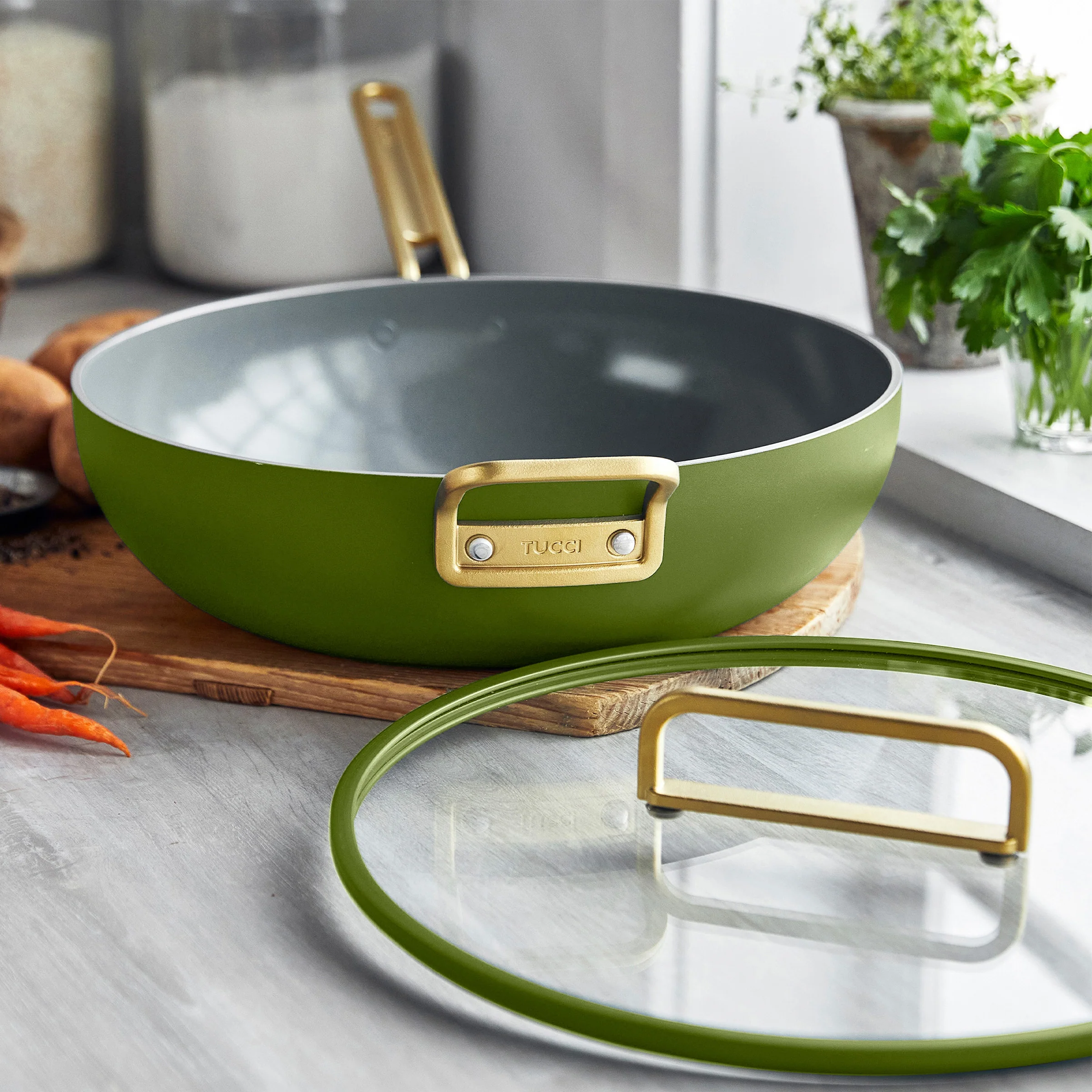 Stanley Tucci™ Ceramic Nonstick 6.5-Quart Essential Stanley Pan | Tuscan Olive
