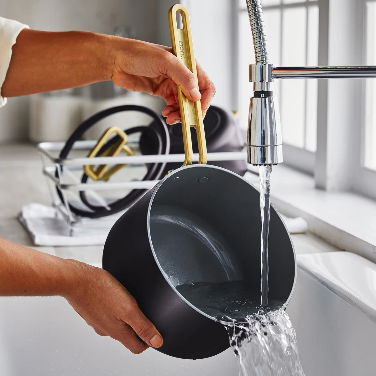 Stanley Tucci™ Ceramic Nonstick 2-Quart Saucepan with Lid | Calabrian Fig