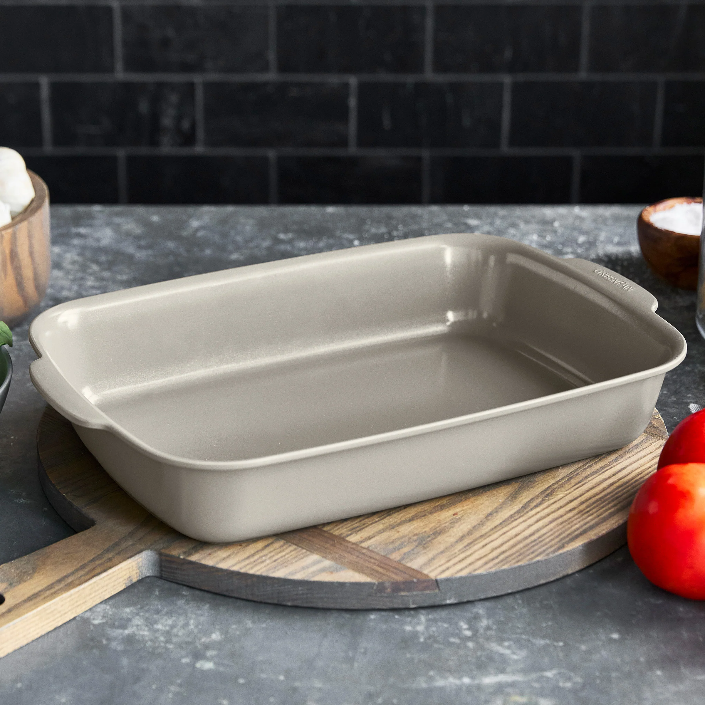 Premiere Ovenware Ceramic Nonstick 13 x 9 Rectangular Baker | Taupe