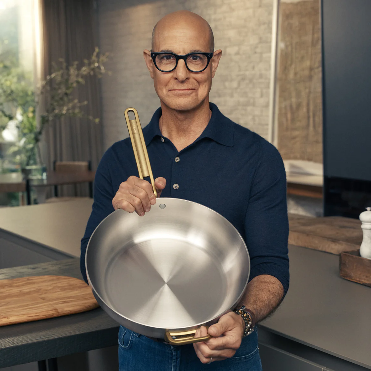Stanley Tucci™ Uncoated Stainless Steel 6.5-Quart Stanley Pan with Lid