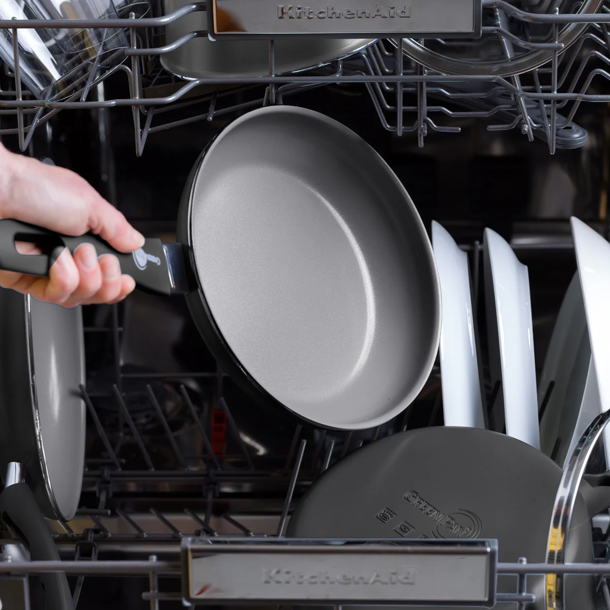 Dover Ceramic Nonstick 8 and 10 Frypan Set | Black