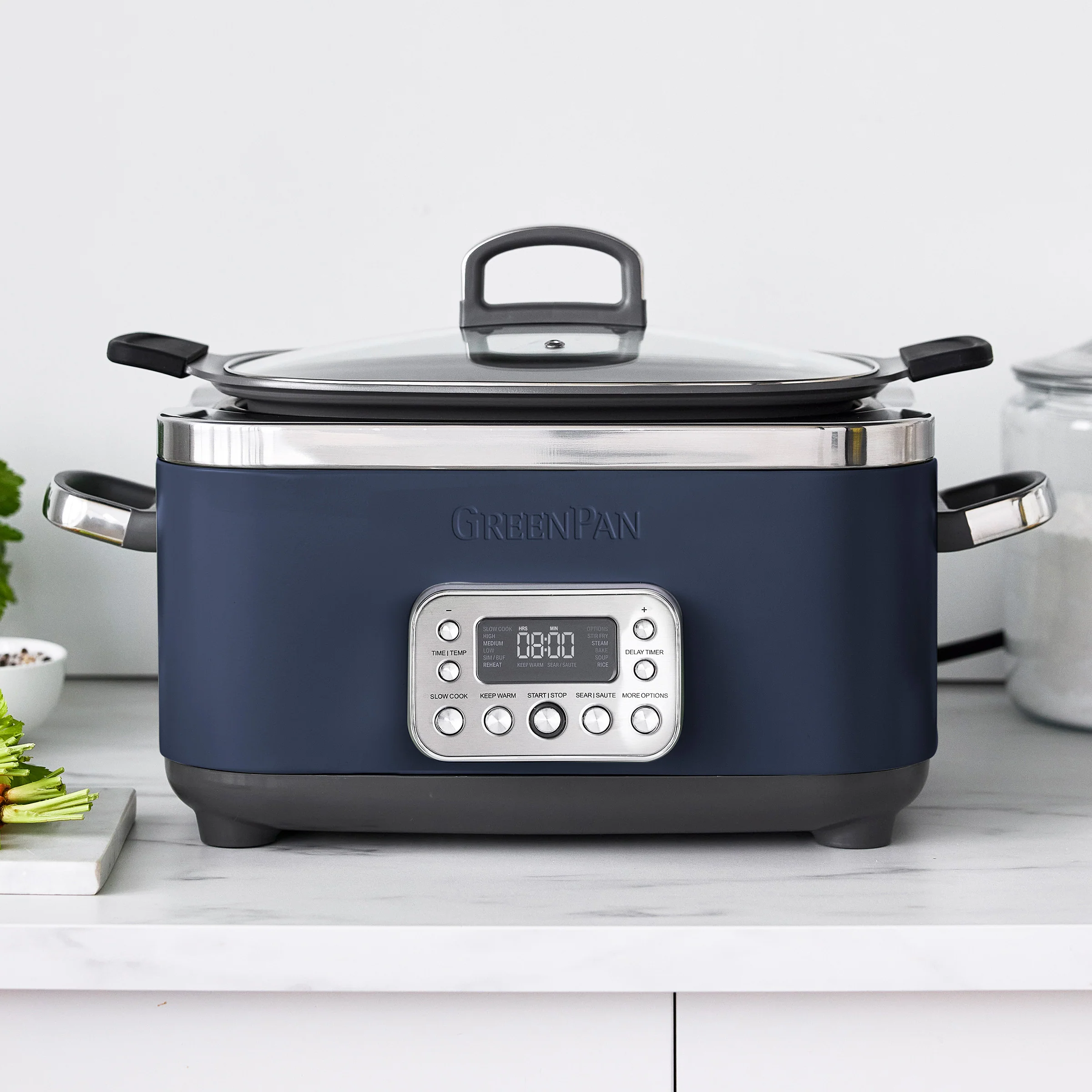 Elite 14-in-1 6-Quart Slow Cooker | Oxford Blue