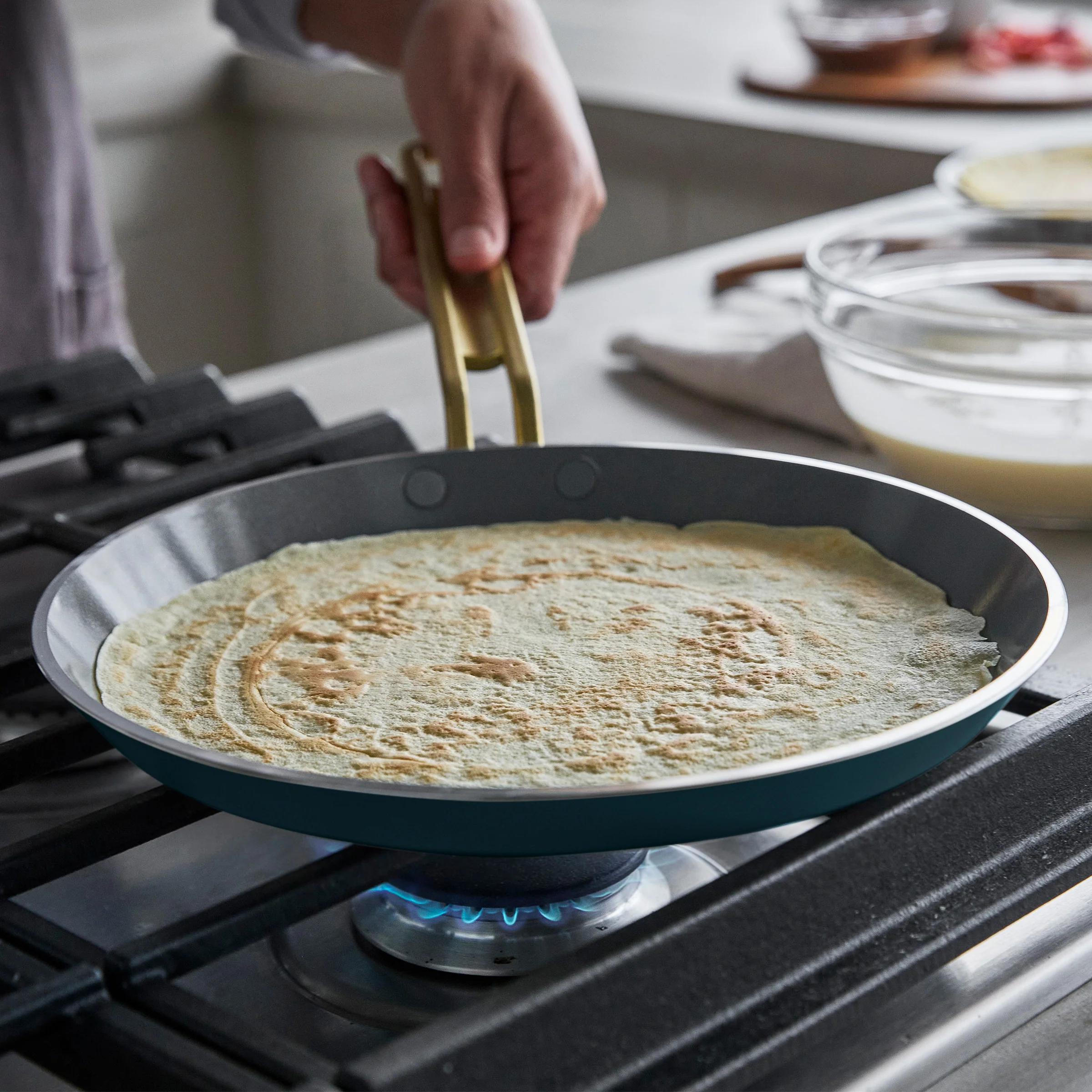 Stanley Tucci™ Ceramic Nonstick 10 Crepe and Omelette Pan | Venetian Teal