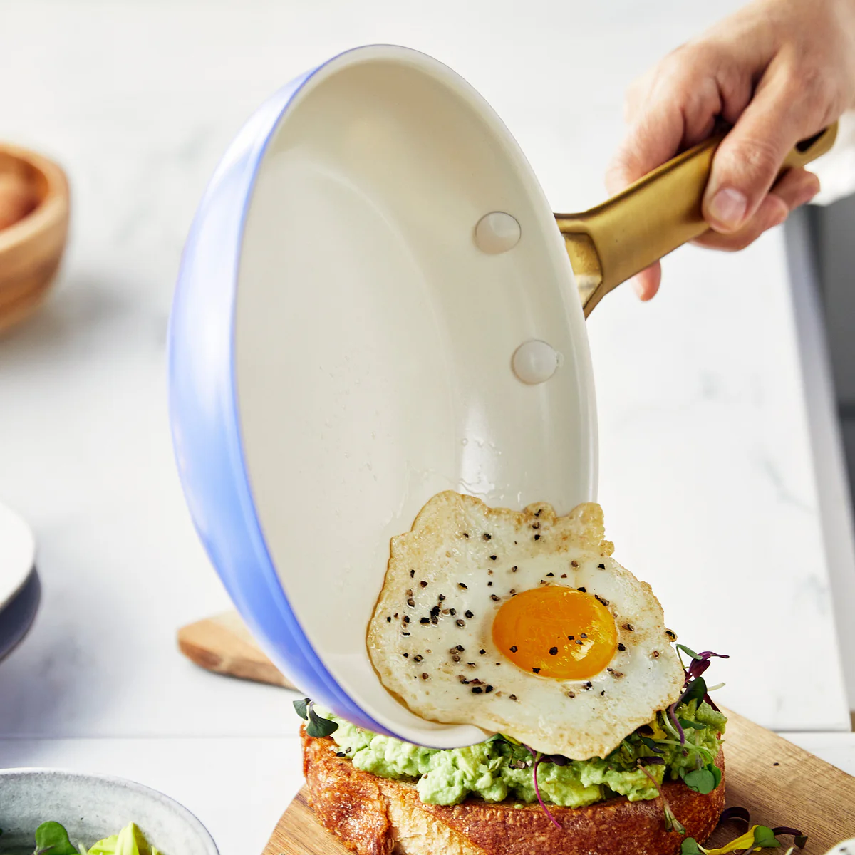 Reserve Ceramic Nonstick 8, 10 and 12 Frypan Set | Wisteria