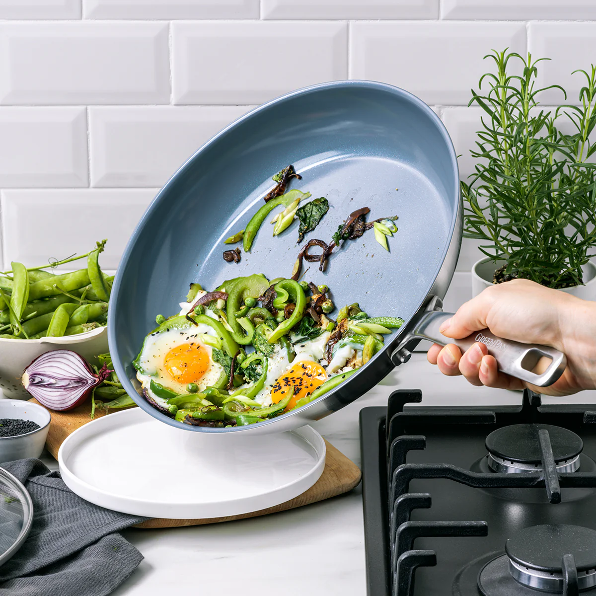 Treviso Ceramic Nonstick Stainless Steel 12 Frypan with Lid