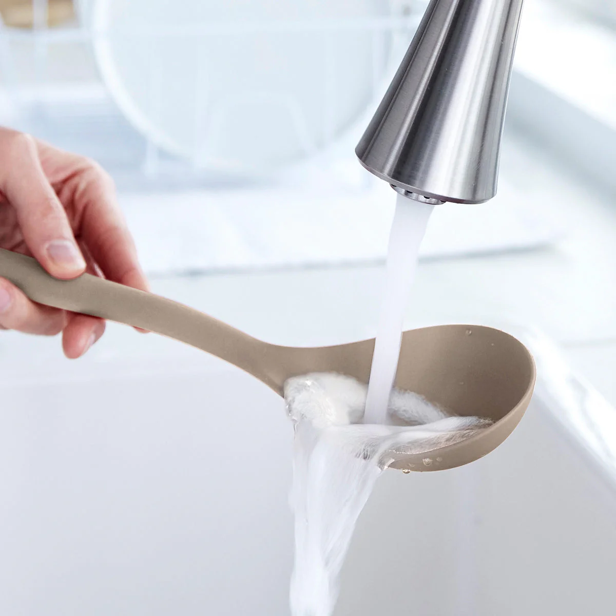 Platinum Silicone Solid Spoon | Taupe