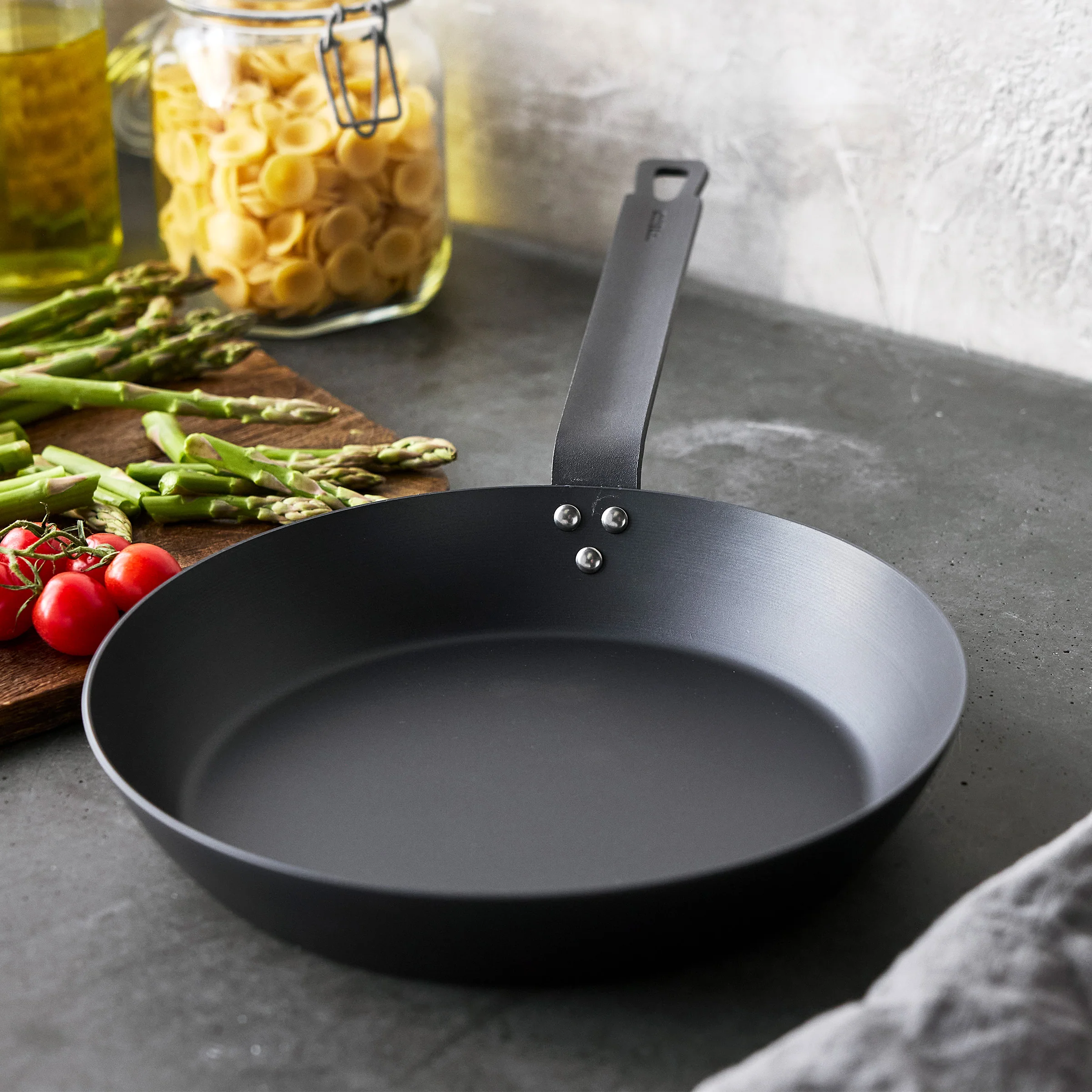 Bobby Flay by GreenPan 8, 10 and 12 Carbon Steel Frypan Set