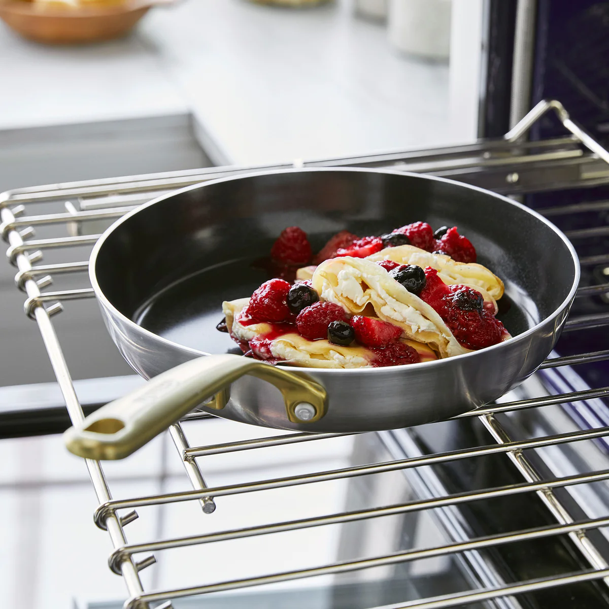 GP5 Stainless Steel 8, 10 and 12 Frypan Set | Champagne Handles