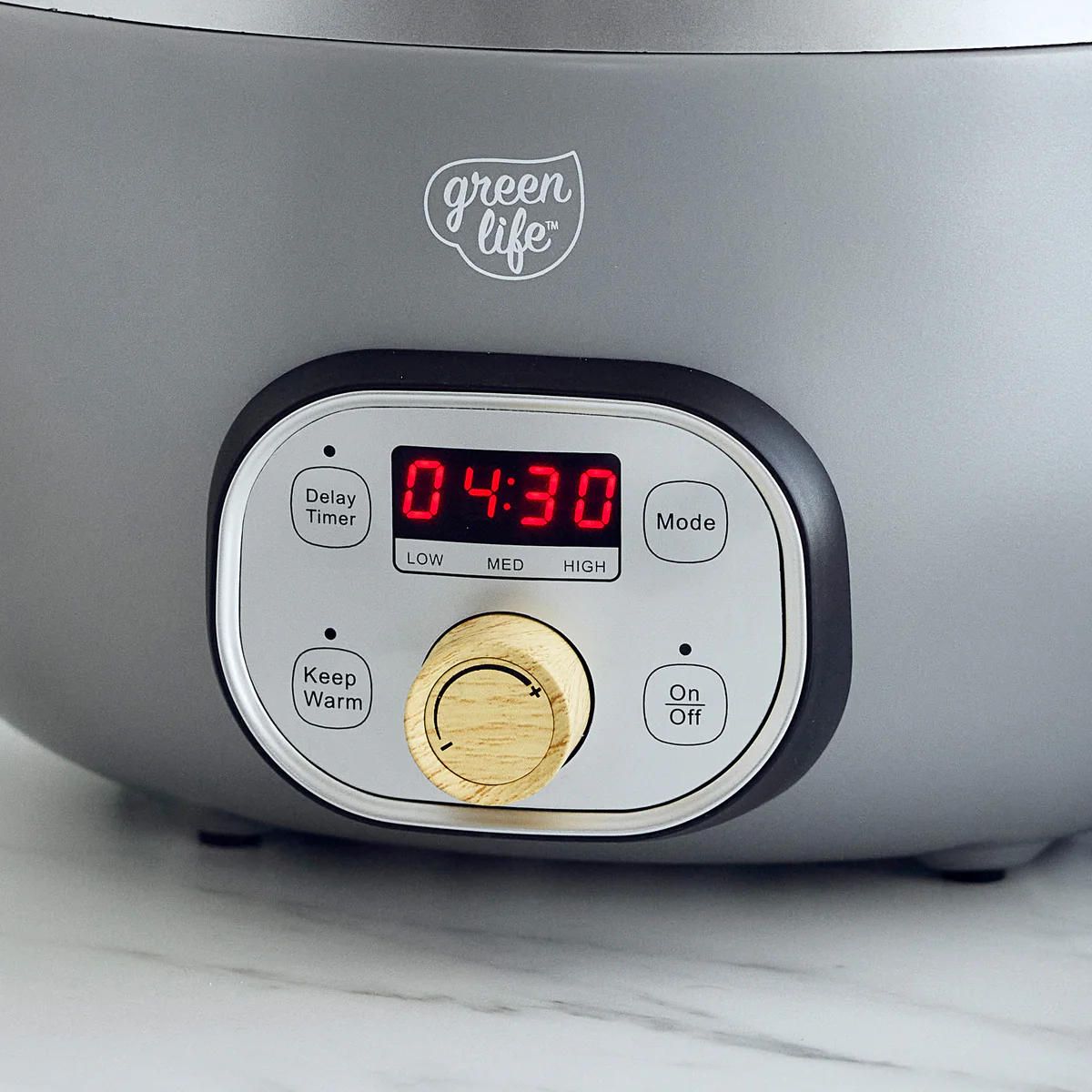 GreenLife Healthy 6-Quart Slow Cooker | Quartz Gray