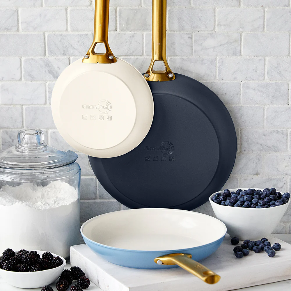 Reserve Ceramic Nonstick 8, 10 and 12 Frypan Set | Multicolor