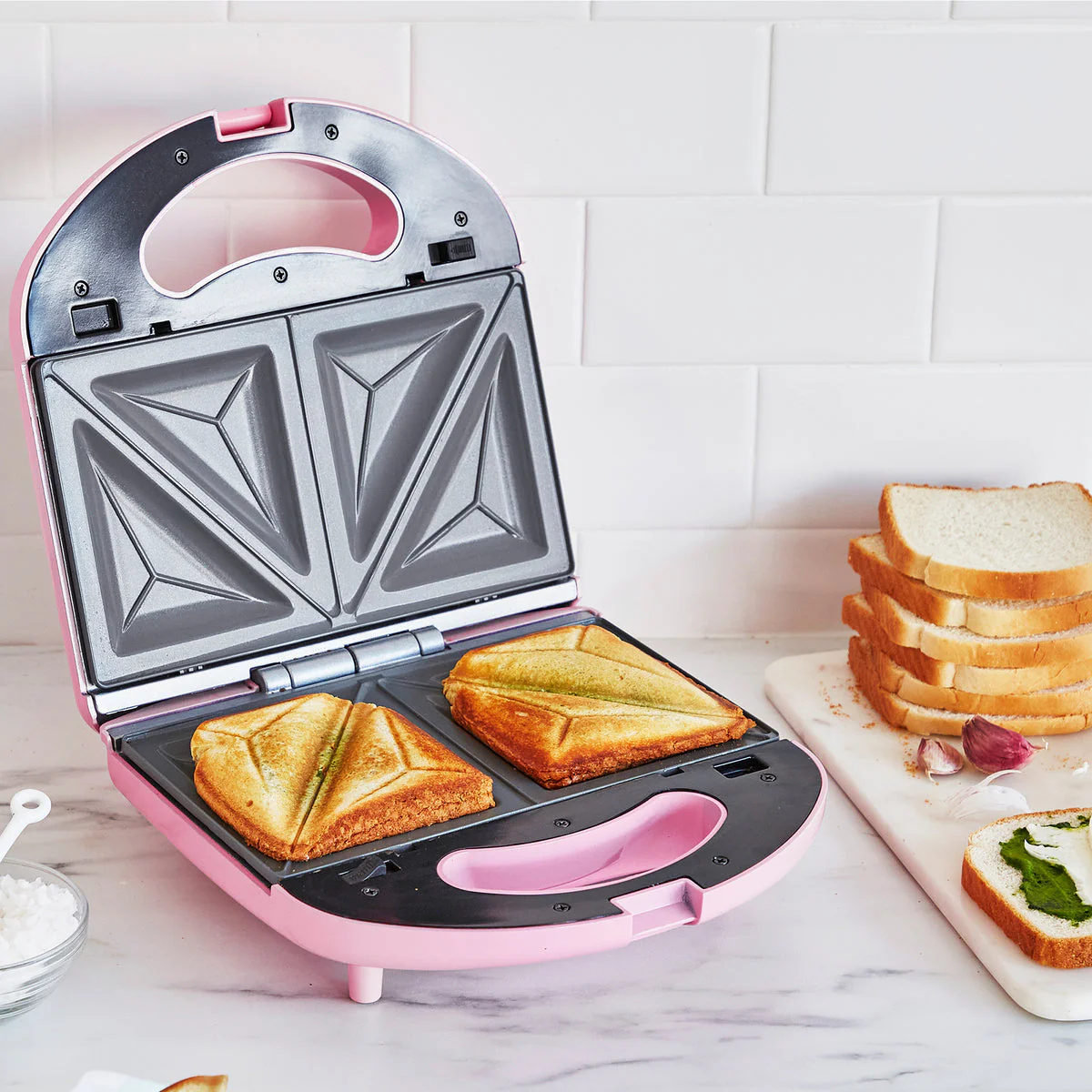 GreenLife Waffle and Sandwich Maker | Pink