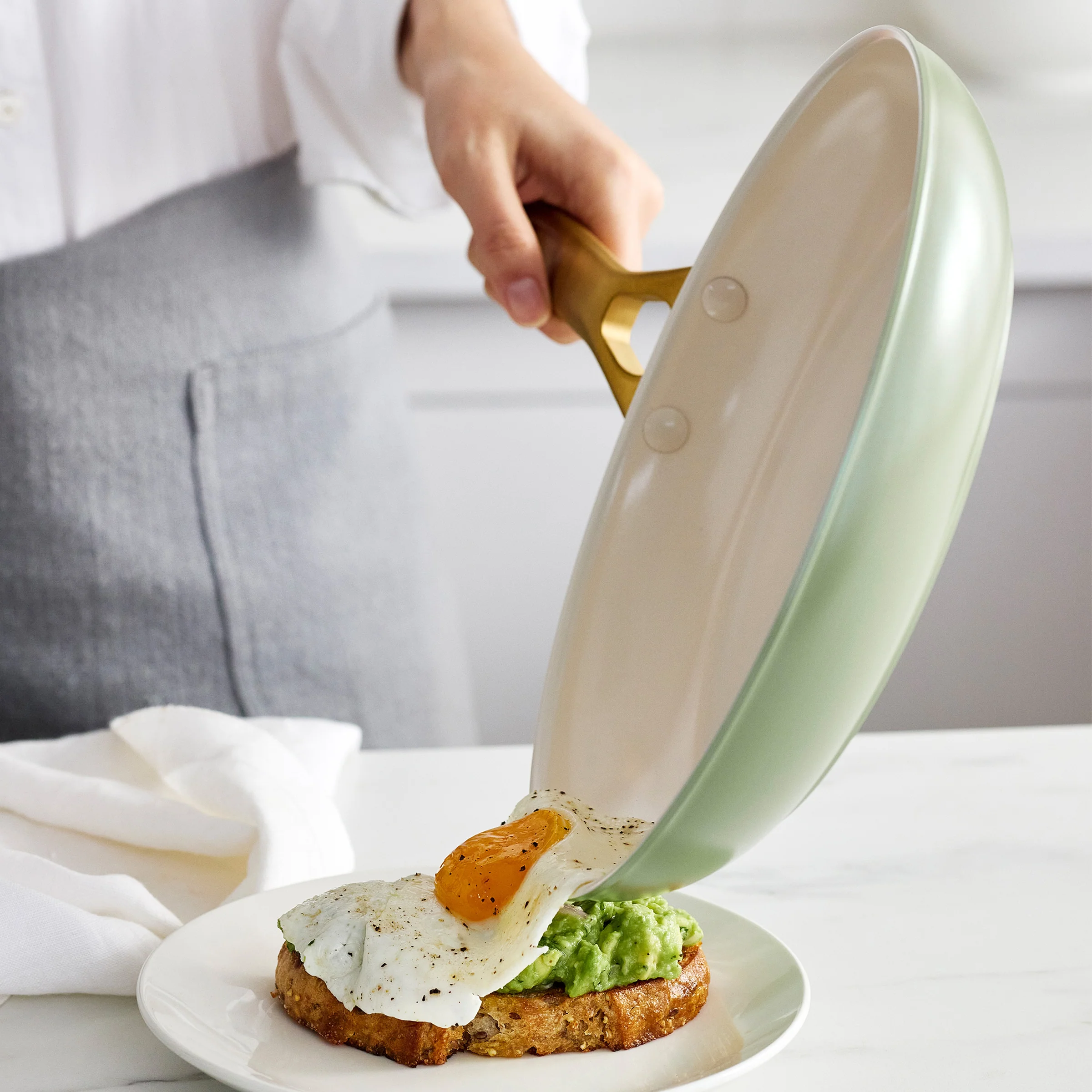 Reserve Pro Ceramic Nonstick 10 and 12 Frypan Set | Sage