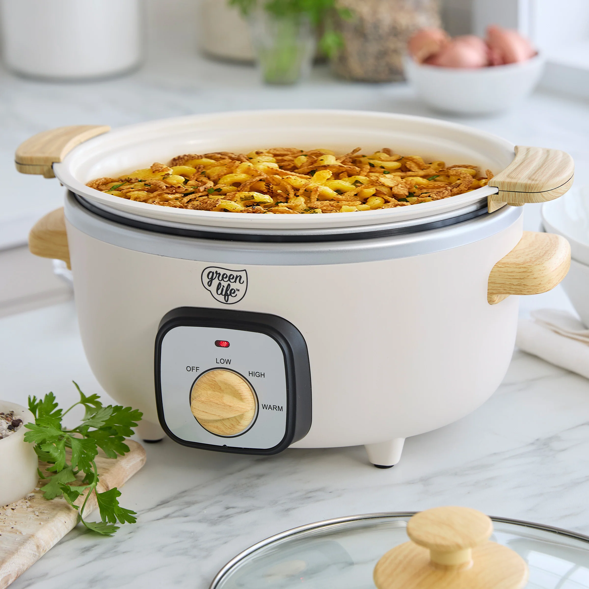 GreenLife Healthy 3.5-Quart Slow Cooker | Cream