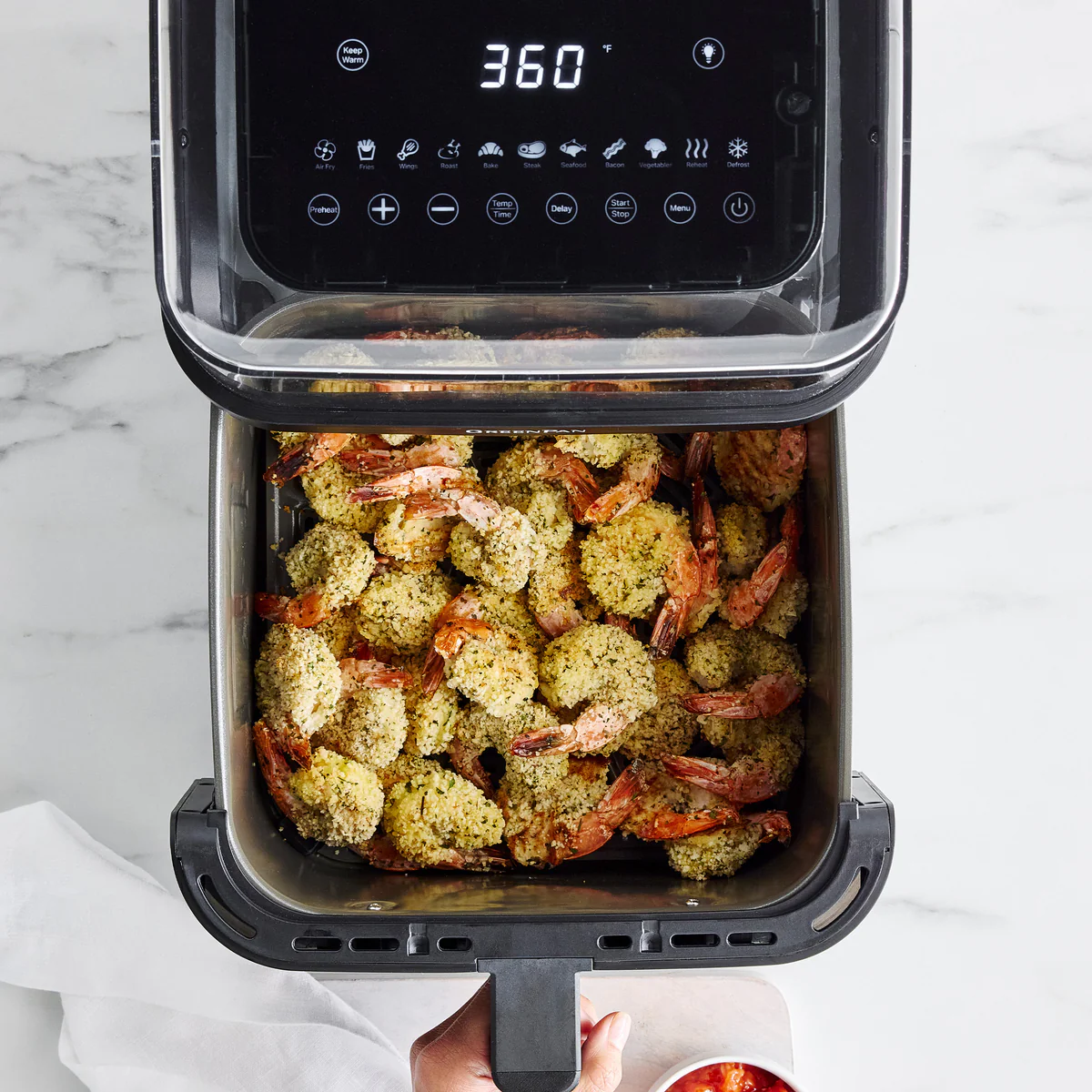 Bistro 7-Quart 360° Clear View Air Fryer