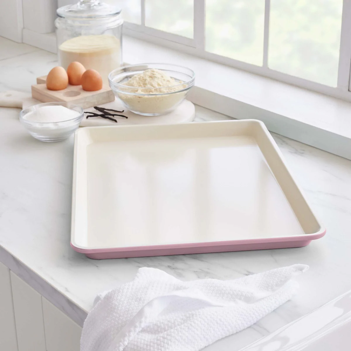 GreenLife Ceramic Nonstick 18 x 13 Cookie Sheet | Pink