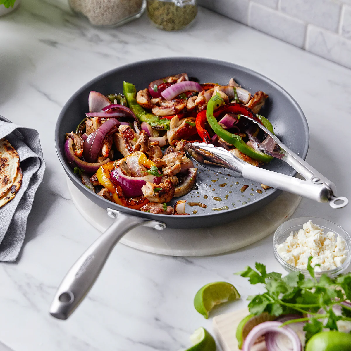 Lima Ceramic Nonstick 10 Frypan with Bamboo Spatula