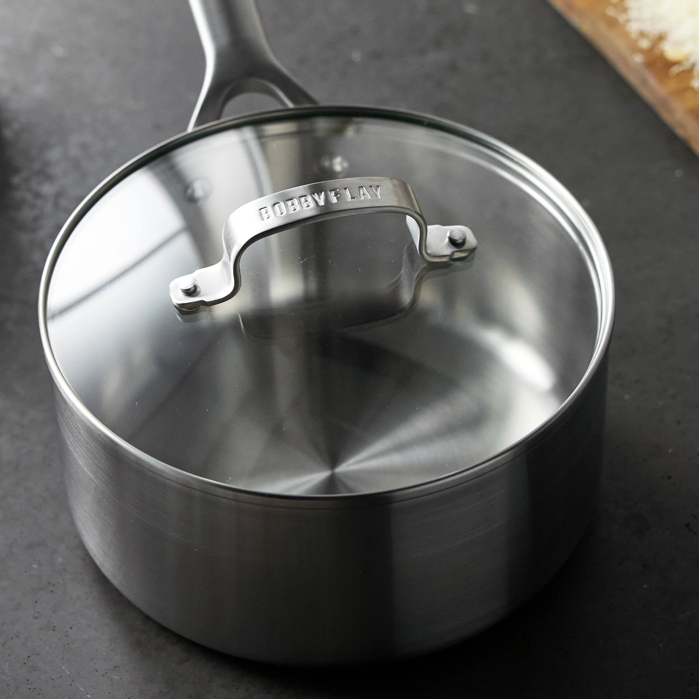 Bobby Flay by GreenPan Chef Series Uncoated Stainless Steel 3-Quart Saucepan