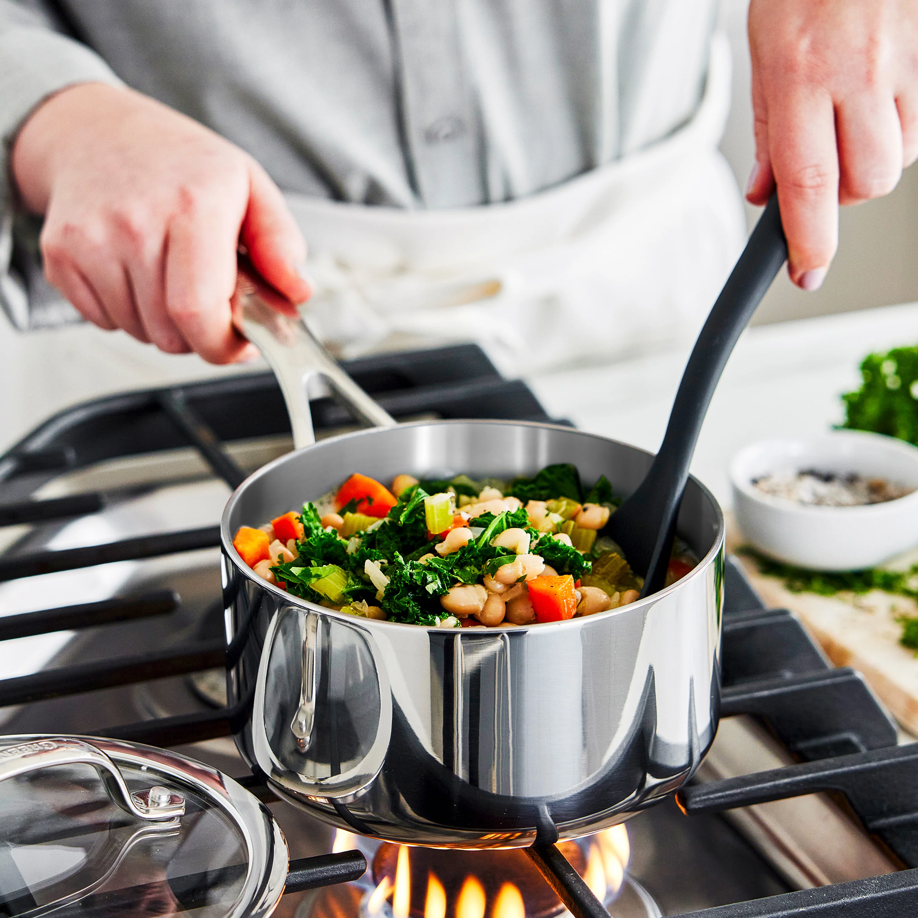 Valencia Pro Stainless Steel Uncoated 10-Piece Cookware Set