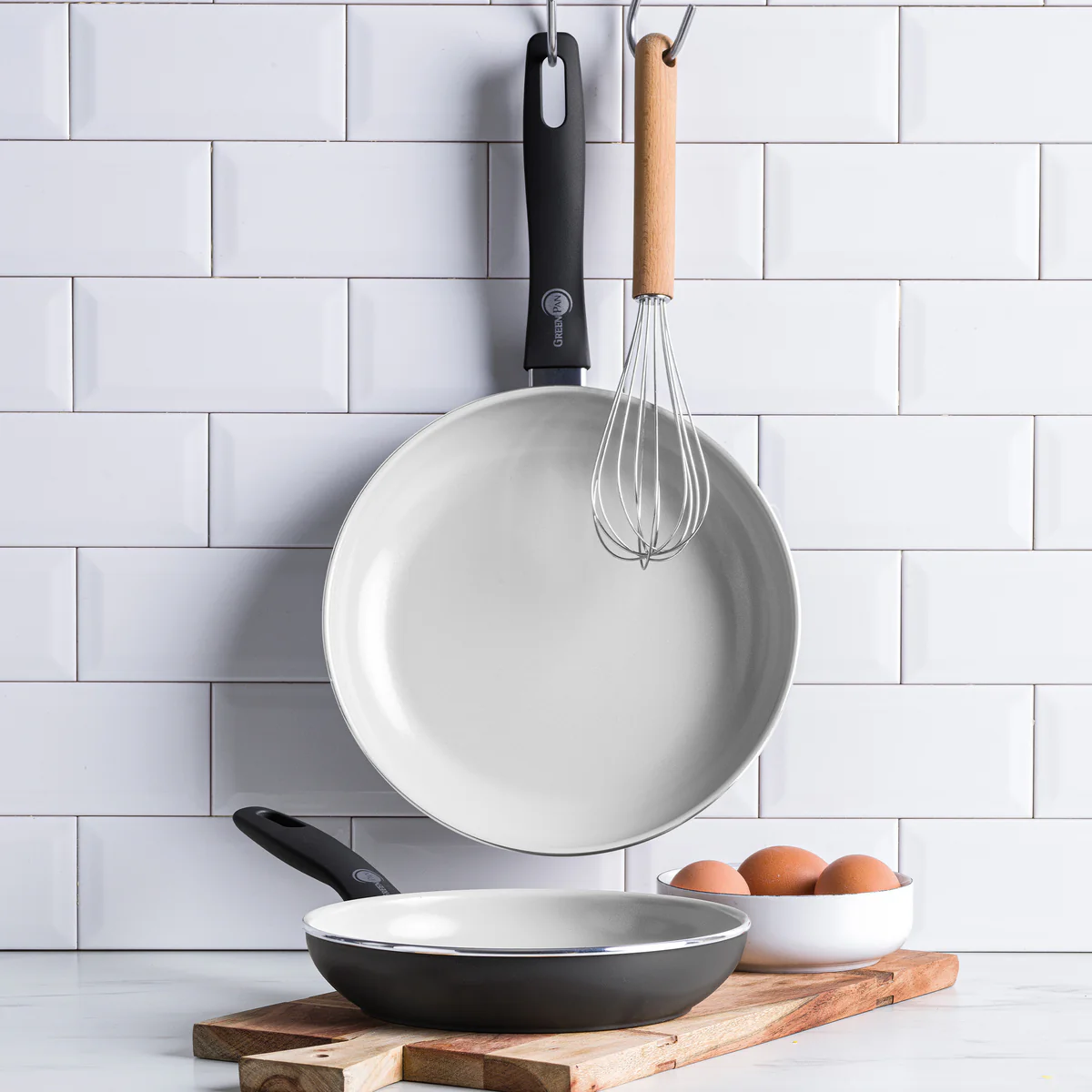 Dover Ceramic Nonstick 8 and 10 Frypan Set | Black