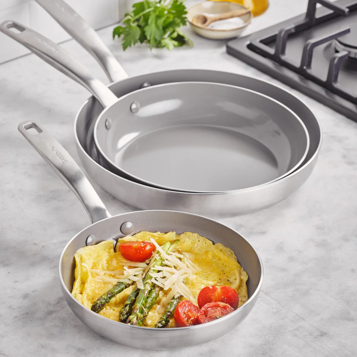 Chatham Stainless 8, 9.5 and 11 Frypan Set