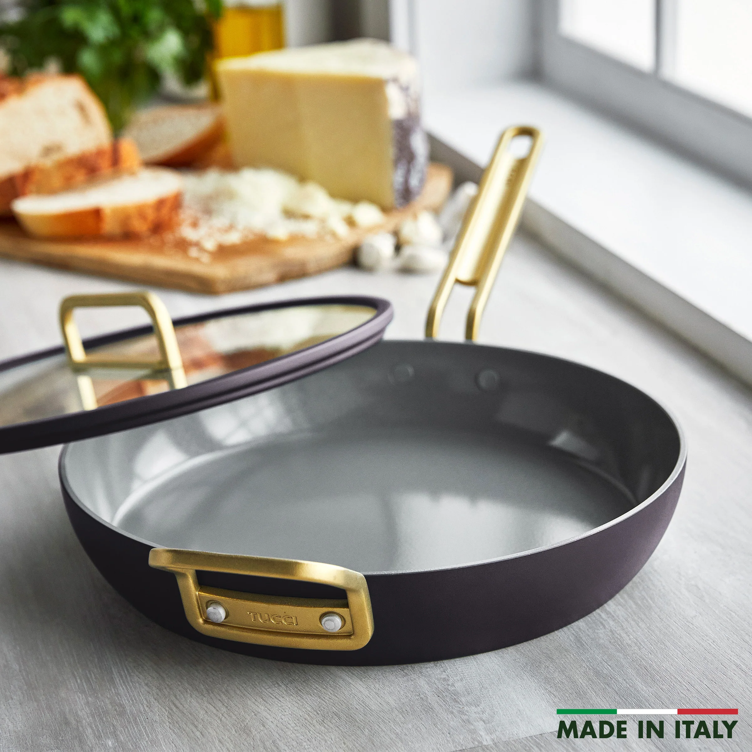 Stanley Tucci™ Ceramic Nonstick 12 Frypan with Lid | Calabrian Fig