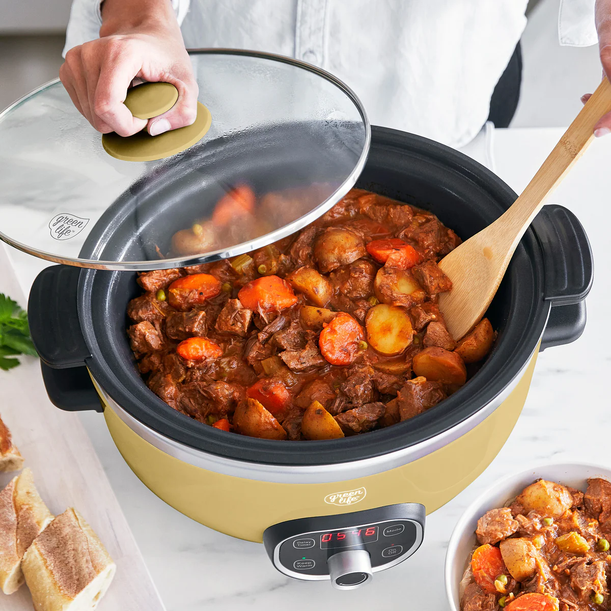 GreenLife Healthy 6-Quart Slow Cooker | Butter