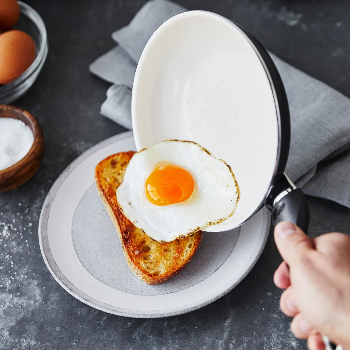 Rio Ceramic Nonstick 7, 9.5 and 11 Frypan Set | Black