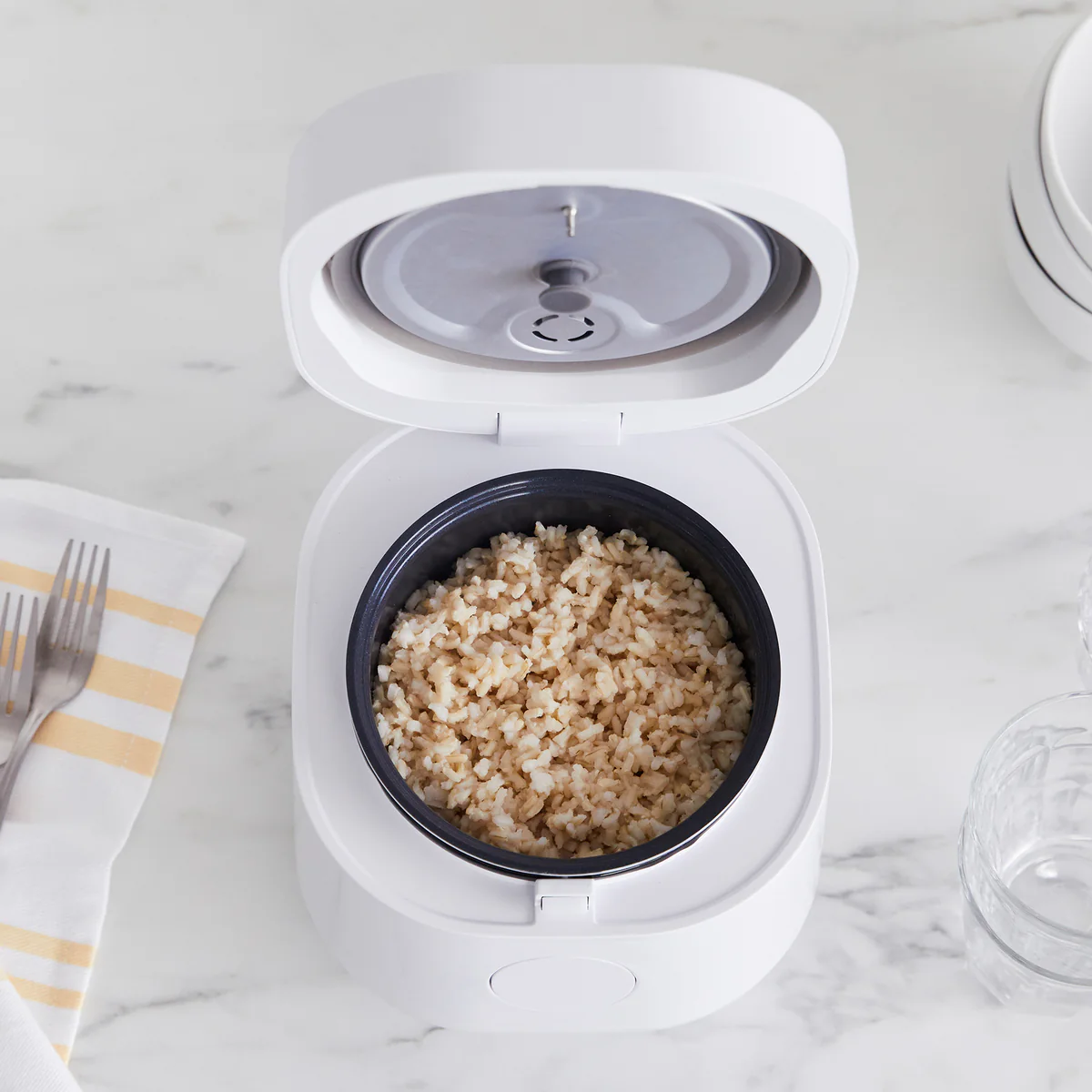 GreenLife 4-Cup Rice & Grains Cooker | White