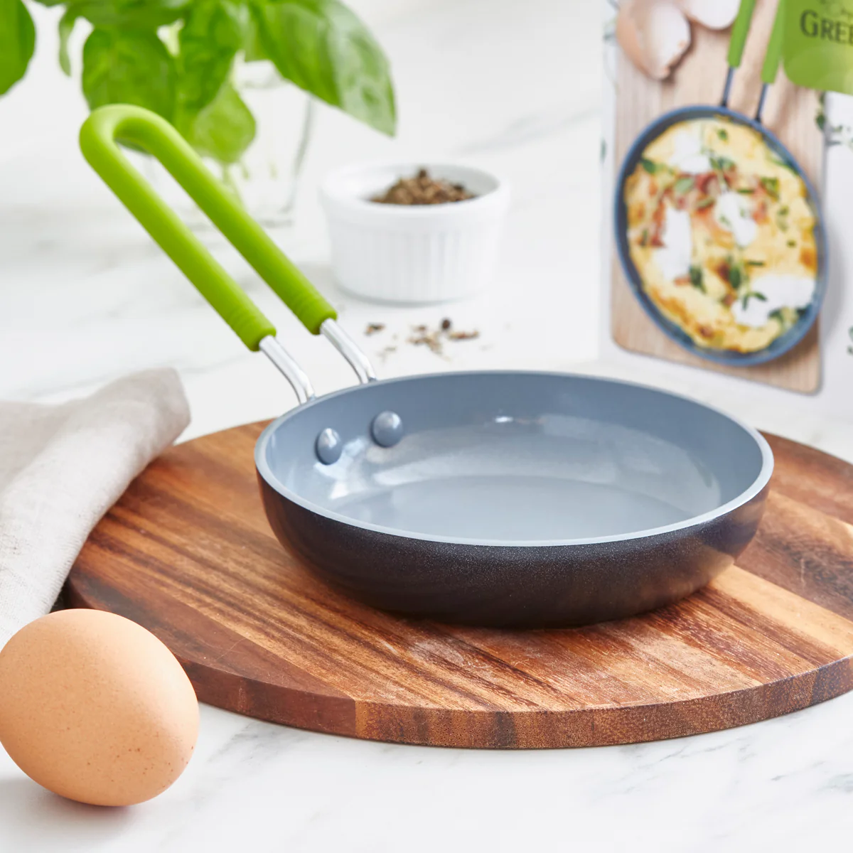 Mini Ceramic Nonstick 5 Round Frypan | Green