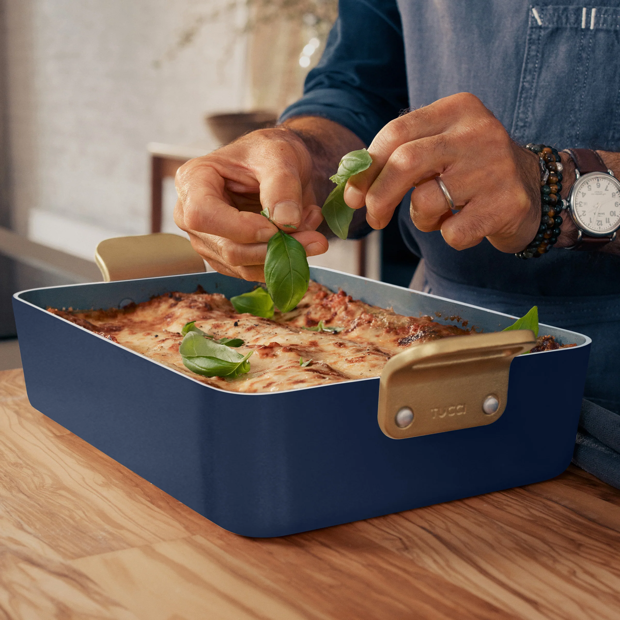 Stanley Tucci™ Ceramic Nonstick Lasagna Pan | Marino Blue